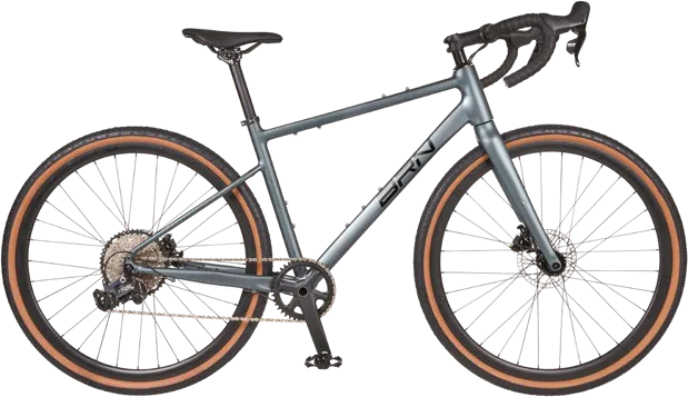 Gravel, bicicletta BRN vista di profilo